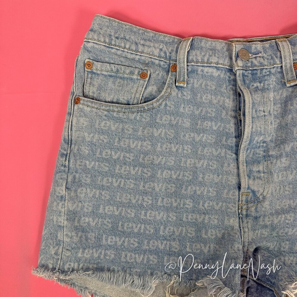 Levi's 501 High Rise Repeat Tango Jean Shorts Size 29 - Picture 4 of 12